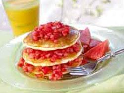 Watermelon Stacked Breakfast Pancakes Your gang will flip over our Watermelon Stacked Breakfast Pancakes!