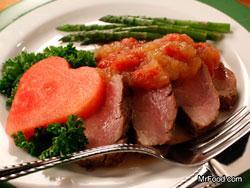 Roast Pork with Watermelon Compote Mr. Food: Watermelon ecookbook Tender and juicy pork tenderloins become company-fancy with our irresistible watermelon compote.