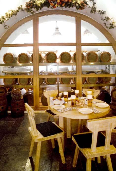 Beer Cellar The vault in the cellar with 60 seats and a view of