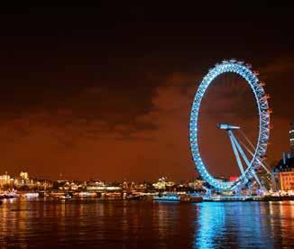 Drink cocktails as you effortlessly sail into the night sky on a 120m Ferris wheel. There are few city views more special than London at night.