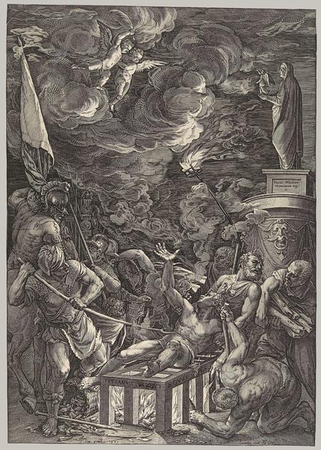 The Martyrdom of Saint Lawrence, 1571 Cornelis Cort (Flemish, ca.