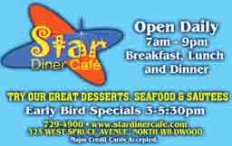 Call Us: (609)884-1009 1-800-798-MIKE JERSEY CAPE MAGAZINE DINING GUIDE Adam's Restaurant 18th & The Boardwalk (at Montego Bay) North Wildwood.