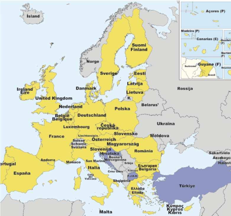 1. Market overview Total populationofeurope / EU: total, density, households EU: 28 states, non-eu Europe: 23 states In 2015 total population EU and non-eu amounts aprox.