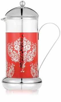 Damask This rich ruby red cafetière is a beautiful classic design that makes your coffee feel a little more regal.