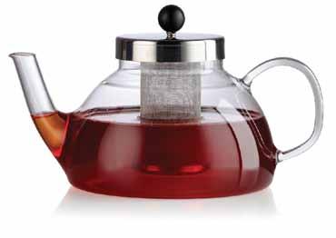 Darjeeling A beautiful bubble shaped glass teapot which is the perfect accessory for any tabletop.