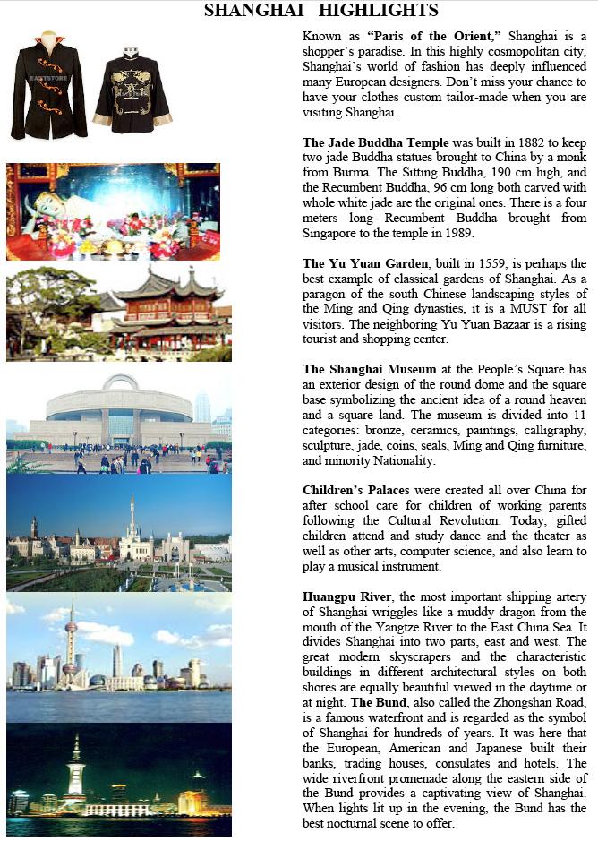 BEIJING TOUR SCHEDULE & ITINERARY Day 1 Day 2 Departs US for Beijing, China crossing the International Date Line Arrives in Beijing airport. Greet by our tour guide.