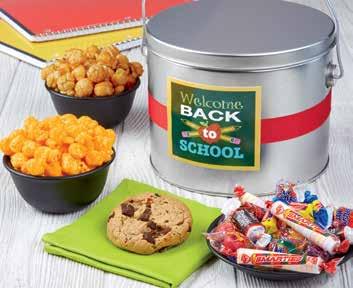 The 3-flavor tins come packed with classic Butter, scrumptious Cheese and secret-recipe Caramel Corn. For extra credit, we add White Cheddar to the 4-flavor tins. P37230 3-Flavor Popcorn Tin $34.