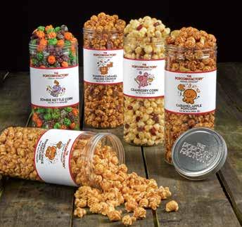 We fill our 3-flavor tins with Butter, Cheese and Caramel popcorn and 4-flavor tins