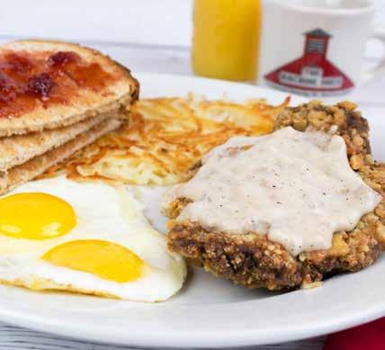 links or two patties) and choice of Shed sides. #2 COUNTRY CHOP & EGGS * 9.99 Two eggs as you like them, plated with a marinated 5 oz. pork chop and choice of Shed sides. #3 FARMER S BENEDICT * 9.