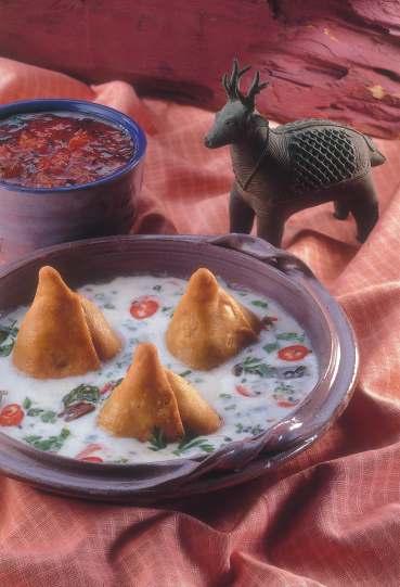 Samosa Kadhi Chaat Dear Friends, ell aware of the health and W spiritual benefits of Jain cooking and recognizing it for the treasure trove that it is, I have tried, in this book, to present a