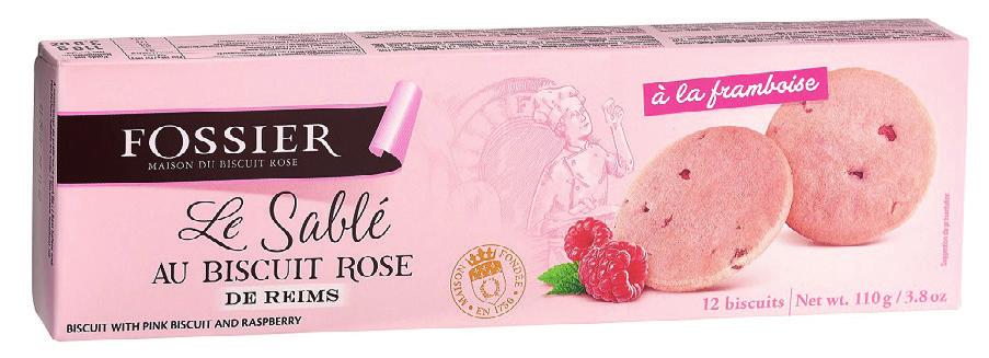 BISCUITS FOSSIER Booth 1020 Since 1756, MAISON FOSSIER, located in Reims, makes the Biscuit Rose de Reims (Pink biscuit), shortbread biscuits, puff pastry biscuits, macaroons, meringues, croquignoles