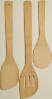 J33-9913 BURNISHED BAMBOO TOOLS Oven roasted for a beautiful honey color.