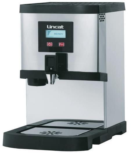 94NIJ979 Lincat water boiler 9 litre Innovatieve water boiler with an easy to replace water filter to improve water quality and reduces scale build-up. Screw cap to monitor limescale build.