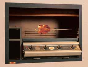 This basic unit consists of: an outer box light fitting charcoal tray stainless steel grill 220V light duty motor chicken spit and skewers (2 pairs) This outstanding barbecue unit will add great