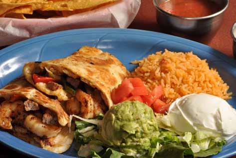 Combination Dinners No substitutions, except rice for beans or beans for rice and fillings inside items. 8.99 1. One taco, two enchiladas and rice. 2. Two tacos, one enchilada and one chile con queso.