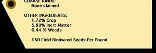 Seed Quality Seed Quality Pure Live seed (PLS) Product of purity and viability 92% Purity x 80