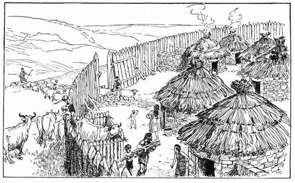 A New Stone Age Settlement (Near these earthworks terraces are sometimes found, down the hill-side. These, like the earthworks, belong to the Iron Age (p. 22).