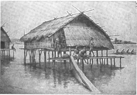 Lake-Dwellings Of New Guinea We can trace a long chain of lake-dwellings through the Swiss and Italian lakes, south-eastwards down the Danube and north-westwards along the Rhine, through northern