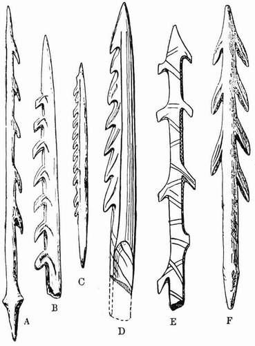 Bone Harpoon Heads, Late Old Stone Age Man, in this age, lived an entirely open-air life.