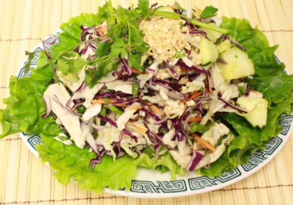 Salad SAIGON SALAD *GF*...$8.50 Choices with chicken, beef, or pork. Shrimp......$ 9.50 A popular and healthy Vietnamese salad.