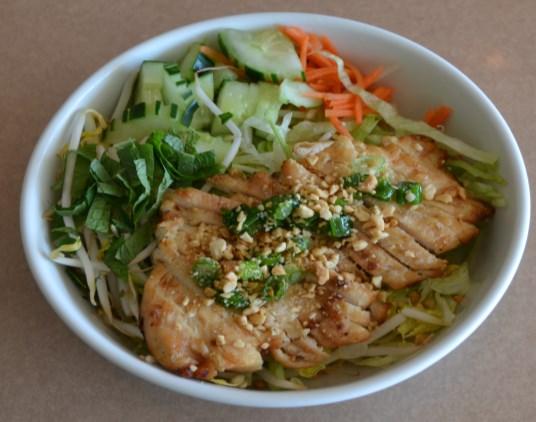 Rice noodles, shredded carrots, cucumbers, bean sprouts, and roasted peanuts conspire to prove that health and flavor can share the same bowl! Please add $1.00 for extra 1 egg roll.