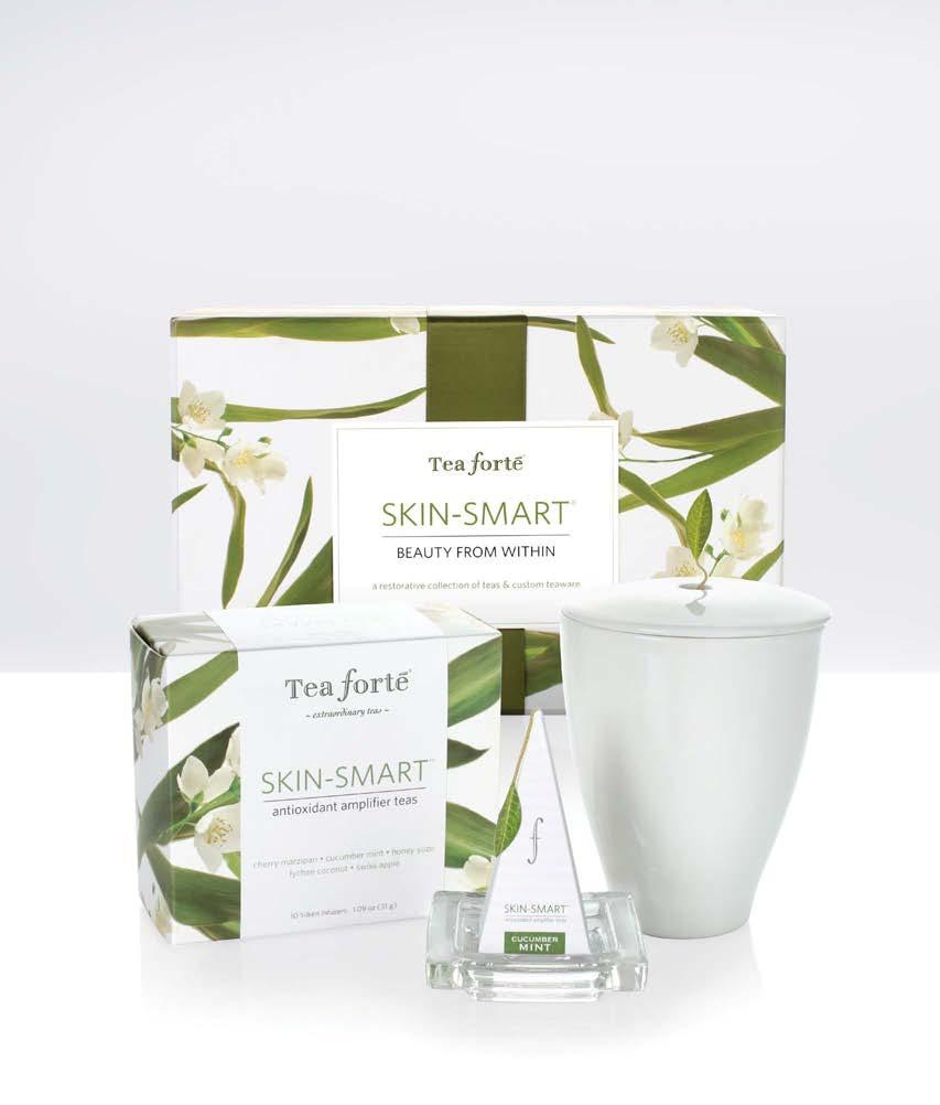 Consumption of green tea compounds help support improvements in women s skin elasticity, density, texture and hydration.