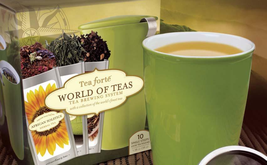 T H E S P ECIA LT Y FO O D T R A D E world of teas loose tea starter set (see page 29) world of teas A journey in tea... from the world s most beautiful gardens come these artisan-crafted varietals.