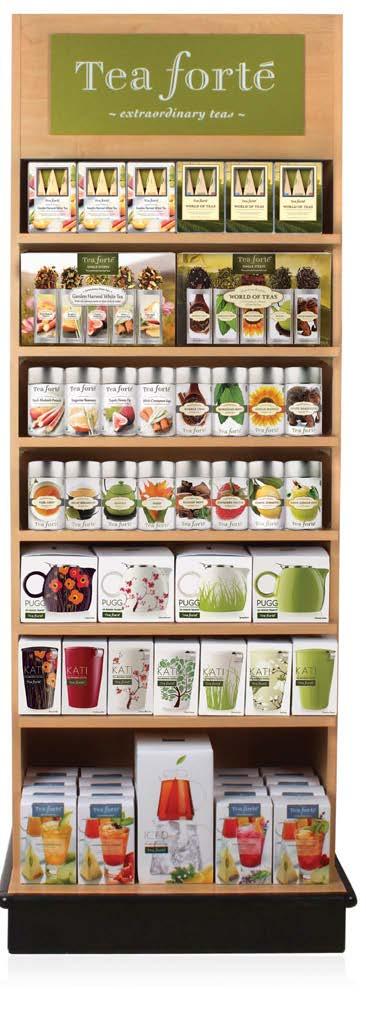 retail displays destination display Free-standing custom solid wood display brings your customer s favorite Tea Forté offerings to any retail environment.