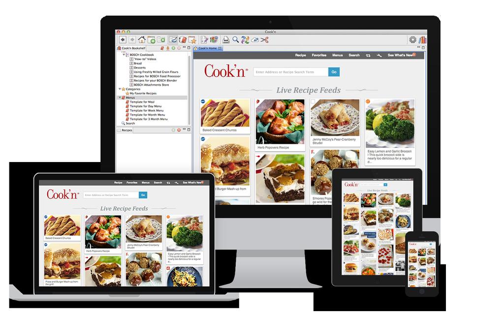 Recipe Management System $80 VALUE For PC, MAC, ipad, Android, Kindle, & iphone With Cook'n You Can: - Sync to Cook'n Cloud - Enter Recipes - Plan Menus - Make Shopping Lists - Import Recipes from