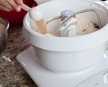 Remove dough from the bowl and place it on a lightly oiled surface (for whole