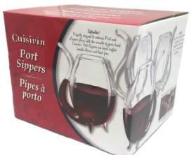 Cuisivin s Port Sippers are hand crafted (mouth-blown) and lead-free. Size: 3 ½ high, 3 ounce.