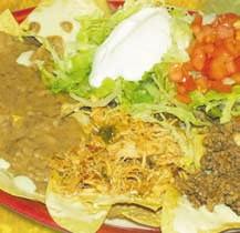 Finished with shredded lettuce, tomatoes and sour cream 8.59 Shredded Chicken Nachos 6.