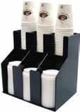 Cup Dispensing Racks Keep self-service counters neat and tidy with this economical organizer for paper, plastic or foam cups.