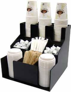 These cup and lid organizers are made of durable ABS plastic that is easy to clean.