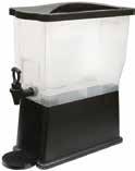 Beverage Dispensers An excellent option for limited counter spaces, the 3 gallon slim rectangular beverage dispenser has a graduated