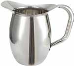 Deluxe Bell Pitchers WPB-2 2 Qt Each 24 WPB-2C 2 Qt w/ice Guard Each 24 WPB-3 3 Qt Each 24 WPB-3C 3 Qt w/ice