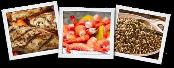 Shrimp Boil Add-Ons: ENTREES: Cajun-Boiled Shrimp - $14.99 (per ½lb. serving) Snow Crab Legs - $24.99lb. King Crab Legs - $29.99lb. Grilled Chicken Plate - $19.