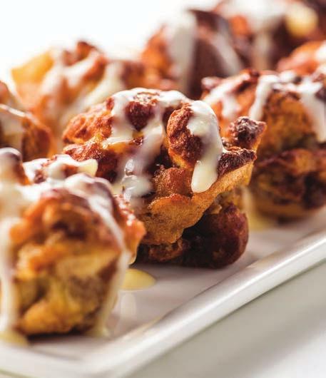 lemonade + peanut butter & jelly BREAD PUDDING BITES WITH WHISKEY CREAM SAUCE 24 WHITE