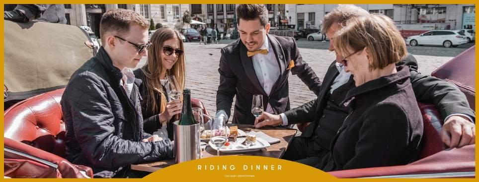 D I S C O V E R T H E P O T E N T I A L O F R I D I N G D I N N E R Your culinary horse-carriage tour starts right here impress your customers, businesspartners