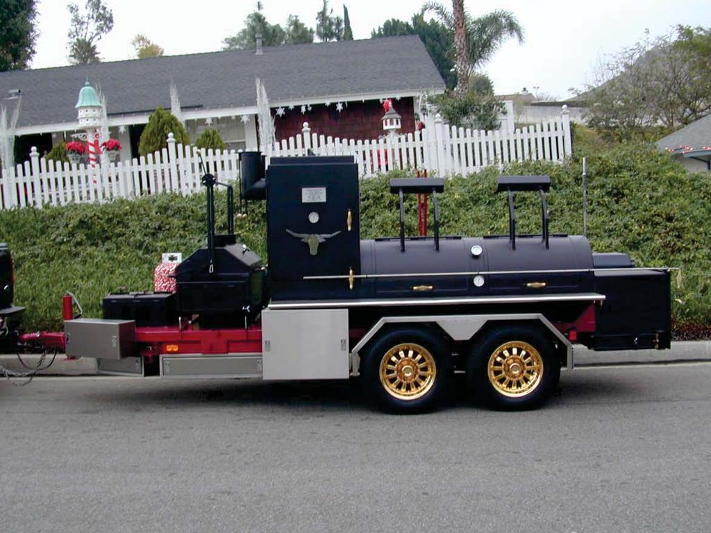 Dave Klose s Choice for The Perfect Sized Mobile Smoker Dave Klose Dreamed this one up Himself. THE Ideal All Around Smoker Trailer 6-1/2 ft Wide by 16 ft Long. Great for the Cook-offs & Camping.