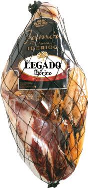 WHOLE IBERIAN HAM ON THE BONE / JAMBON IBERIQUE ENTIER AVEC OS~ 7 KG (WITH KNIFE & STAND) REF EPZ7794 GENCODE - WEIGHT ~ 7000 gr UNIT PER CARTON 1