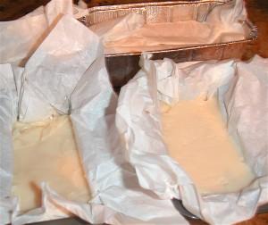 If you want to freeze it, it is best to pour into molds as we did, then transfer to the refrigerator to harden (room temperature lard is soft and not so easy to wrap).