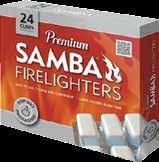 They are compact and easy to store. 9 4 2 0 0 3 9 5 0 6 4 5 7 NATURAL FIRELIGHTERS 32 PACK SAMBA Natural Firelighters are made from recycled wood and wax.