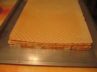 Next place the wafer layers on a baking