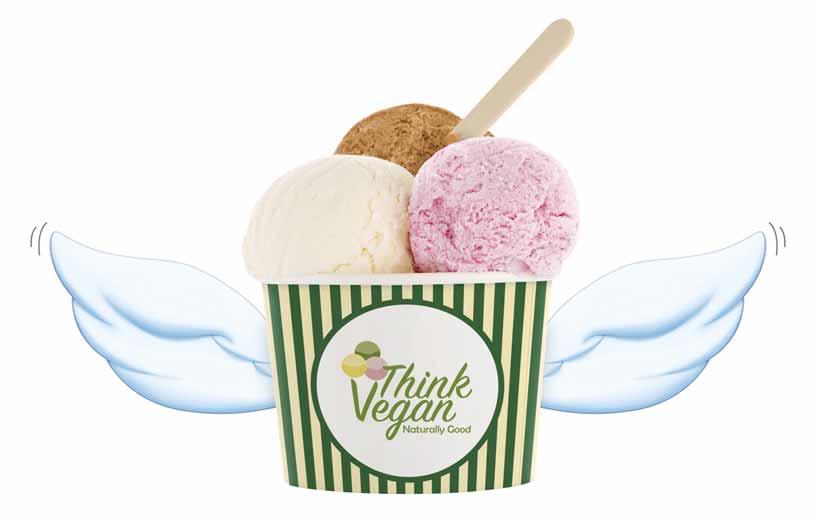 Think Vegan Think Vegan gelato is here! 100% Vegan, All Natural gelato. ADVANTAGES: WITH NOTHING BUT NATURAL INGREDIENTS.
