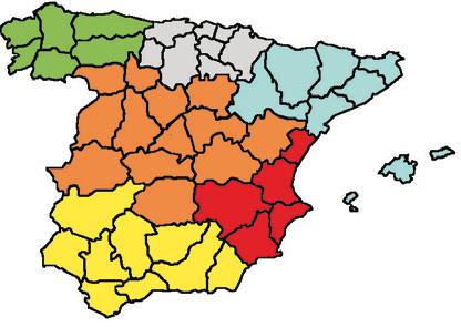 A5.2.2 REGIONAL CONSUMPTION Information referring to saffron quantities consumed in the various regions of Spain.