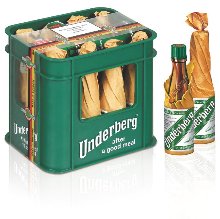 UNDERBERG BITTERS 12 x 20 ml Bottles in a Crate 33445 10 Cost per Gift Pack incl Dep & VAT: