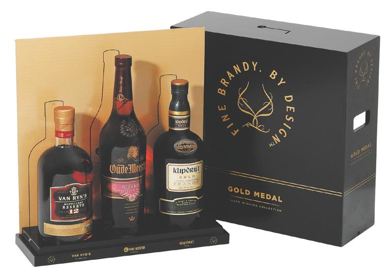 FINE BRANDY GOLD COLLECTION 3 x 750 ml Bottles in a Gift Box GIFT PACK VALUED AT R 1 100.