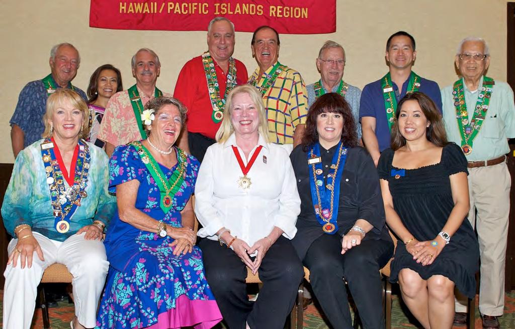 Chaîne des Rôtisseurs Officers of the Hawaii/Pacific Islands Region in 2011 with Sandi