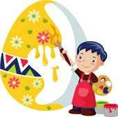 A Beautiful, Hollow Tissue Paper Egg Inflate and tie a small balloon for each child.